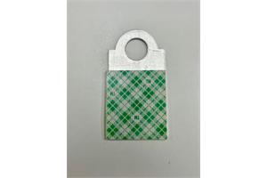 appendino adesivo alluminio GAN02 da 2,7x4,8cm