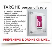 TARGHE PERSONALIZZATE