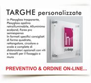 TARGHE PERSONALIZZATE