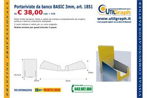 1851 Portariviste da banco BASIC 3mm..